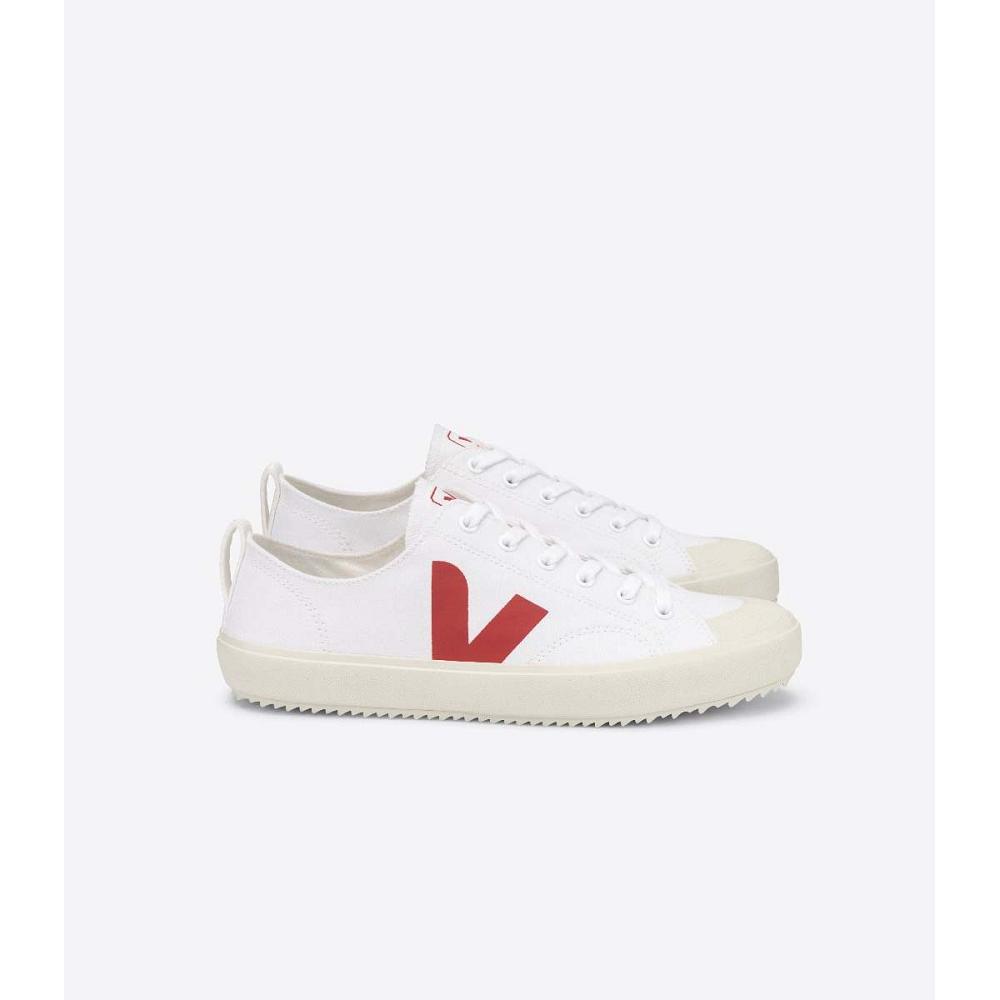 Veja NOVA CANVAS Women\'s Shoes White/Red | NZ 481MQZ